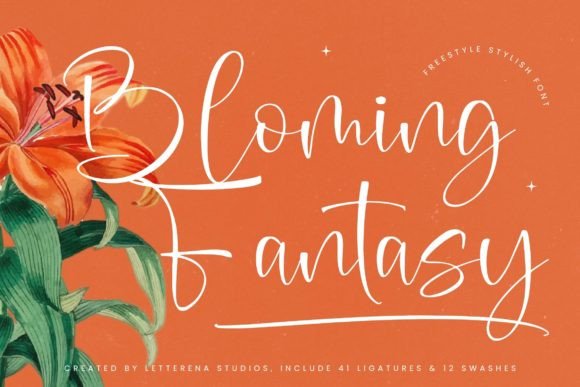 Blooming Fantasy: The Script Font for Crafters Who Sell Beauty