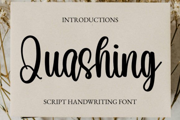 Quashing: A Magical Handwritten Font for Online Branding